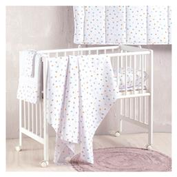 Rythmos Σετ Βρεφική Παπλωματοθήκη με Μαξιλαροθήκη Tiny Heart Λευκό 110x160εκ.