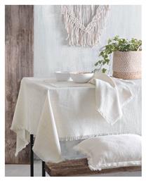 Rythmos Τραπεζομάντηλο Βαμβακερό Merit Off White 150x160εκ.