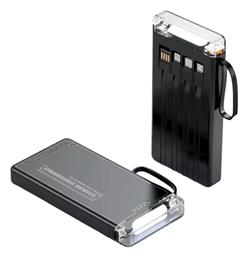 S106 Power Bank 10000mAh 20W με Θύρα USB-A και Θύρα USB-C Μαύρο