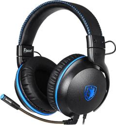Sades Fpower Over Ear Gaming Headset με σύνδεση 3.5mm Μπλε