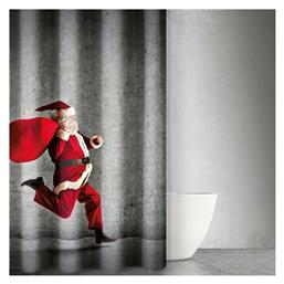 Saint Clair Christmas 406 Κουρτίνα Μπάνιου Υφασμάτινη 180x200 cm Γκρι