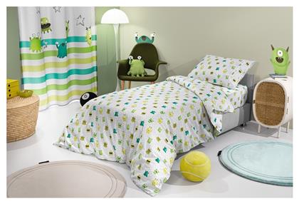 Saint Clair Σετ Σεντόνια Μονά Βαμβακερά Lime 165x250cm 3τμχ
