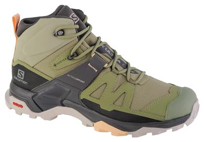 Salomon X Ultra 4 Γυναικεία Ορειβατικά Μποτάκια Αδιάβροχα με Μεμβράνη Gore-Tex Oil Green / Magnet / Almond Cream από το MybrandShoes