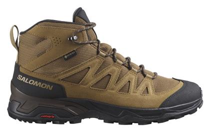 Salomon X Ward Mid GTX Ανδρικά Ορειβατικά Μποτάκια Αδιάβροχα με Μεμβράνη Gore-Tex Kangaroo / Black / Dull Gold