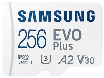 Samsung Evo Plus (2021) microSDXC 256GB Class 10 U3 V30 A2 UHS-I με αντάπτορα