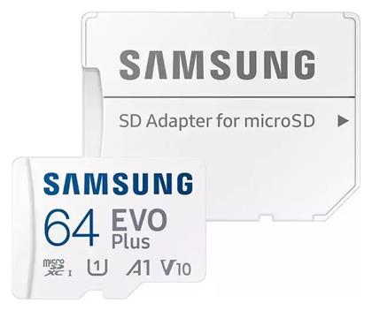 Samsung microSDXC 64GB Class 10 U1 V10 A1 UHS-I με αντάπτορα