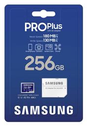 Samsung Pro Plus (2023) microSDXC 256GB U3 V30 A2 UHS-I με αντάπτορα