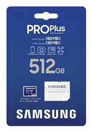 Samsung Pro Plus (2023) microSDXC 512GB U3 V30 A2 UHS-I με αντάπτορα