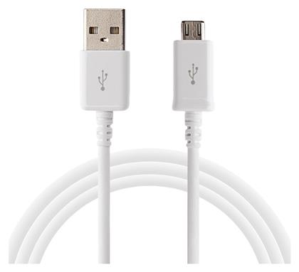 Samsung Regular USB 2.0 to micro USB Cable Λευκό 1m (ECB-DU4AWE)