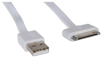 Sandberg Flat USB to 30-Pin Cable Λευκό 1m (440-89)