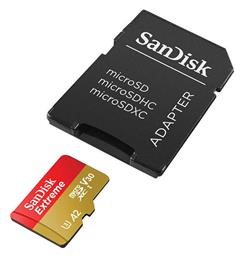 Sandisk Extreme microSDXC 512GB U3 V30 A2 UHS-I με αντάπτορα 190MB/s