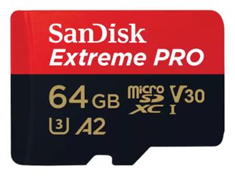 Sandisk Extreme Pro microSDXC 64GB U3 V30 A2 UHS-I