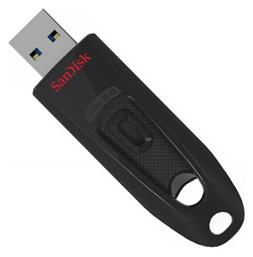 Sandisk Ultra 64GB USB 3.0 Stick Μαύρο από το e-shop