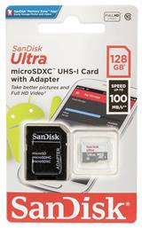 Sandisk Ultra microSDXC 128GB Class 10 U1 A1 με αντάπτορα