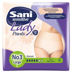 Sani Sensitive Lady Discreet Πάνες Βρακάκι Ακράτειας Large σε Μπεζ Χρώμα 12τμχ από το Pharm24