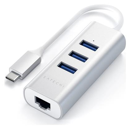 Satechi USB 2.0 Hub 3 Θυρών με σύνδεση USB-C / Ethernet Γκρι από το Uniqueshop