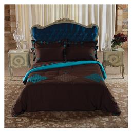 SB Home Σετ Υπέρδιπλη 230x250cm Imperia Καφέ / Τιρκουάζ