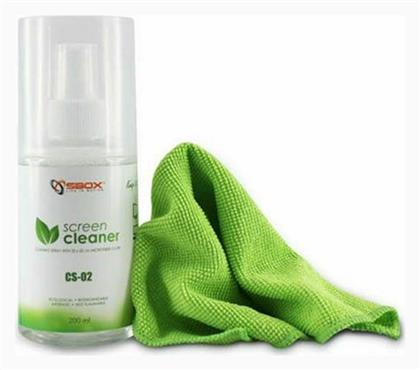 Sbox Καθαριστικό Οθόνης Screen Cleaner with Cloth 200ml