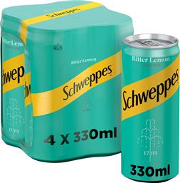 Schweppes Κουτί Σόδα Bitter Lemon με Ανθρακικό 4x330ml από το ΑΒ Βασιλόπουλος