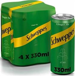 Schweppes Ginger Ale Κουτί Σόδα με Ανθρακικό 4x330ml από το ΑΒ Βασιλόπουλος
