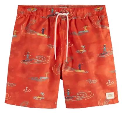 Scotch & Soda Surfer Ανδρικό Μαγιό Σορτς Κόκκινο με Σχέδια από το Favela