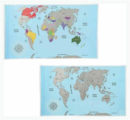 Scratch Map για Διακόσμηση Γραφείου 88x52εκ.