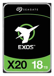 Seagate Exos X20 18TB HDD Σκληρός Δίσκος 3.5'' SATA III 7200rpm με 256MB Cache για Server