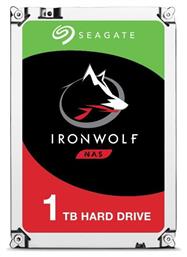 Seagate Ironwolf 1TB HDD Σκληρός Δίσκος 3.5'' SATA III 5900rpm με 256MB Cache για NAS