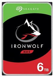 Seagate Ironwolf 6TB HDD Σκληρός Δίσκος 3.5'' SATA III 5400rpm με 256MB Cache για NAS