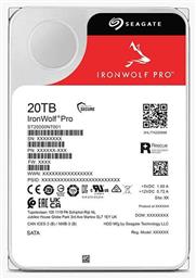 Seagate Ironwolf Pro 20TB HDD Σκληρός Δίσκος 3.5'' SATA III 7200rpm με 256MB Cache για NAS