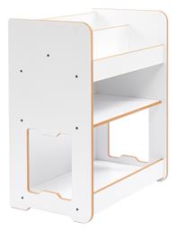 Seagull Βιβλιοθήκη Δαπέδου Ξύλινη Λευκή 57x34x70cm