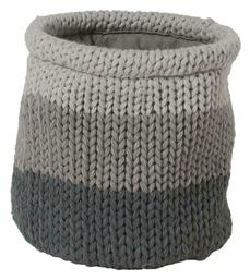 Sealskin Knitted Basket Καλάθι Αποθήκευσης Υφασμάτινο Γκρι 15x15x15cm