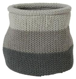 Sealskin Knitted Basket Καλάθι Αποθήκευσης Υφασμάτινο Γκρι 20x20cm