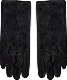 Semi Line Μαύρα Γυναικεία Δερμάτινα Γάντια