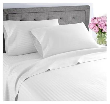 Σεντόνια Υπέρδιπλα Σετ Stripe White Tc300 Satin Cotton Blanc De Blanc 250x280 4τεμ