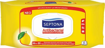 Septona Antibacterial Υγρά Μαντηλάκια Λεμόνι 60τμχ από το Pharm24