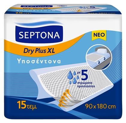 Septona Dry Plus XL Υποσέντονα Ακράτειας 5 Σταγόνων 90x180cm 15τμχ