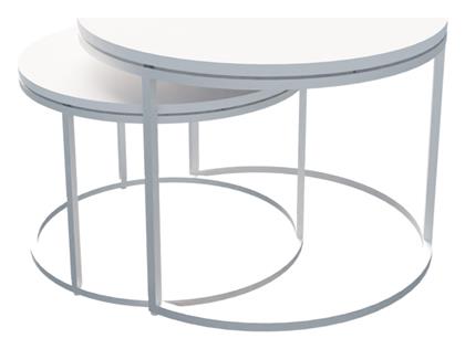 Σετ Ζιγκόν Solme 2τμχ 60x75x45cm Λευκό