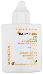 Seventeen Daily Fluid Αδιάβροχη Αντηλιακή Λοσιόν Προσώπου SPF50 με Χρώμα 35ml από το Galerie De Beaute