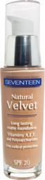 Seventeen Natural Velvet Longlasting Matte Foundation SPF20 03 Light Beige 30ml από το Attica The Department Store