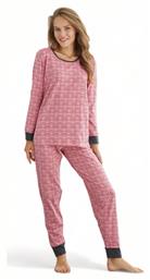 Sexen Χειμερινή Γυναικεία Βαμβακερή Μπλούζα Πιτζάμας Pink/Black Cats από το Closet22