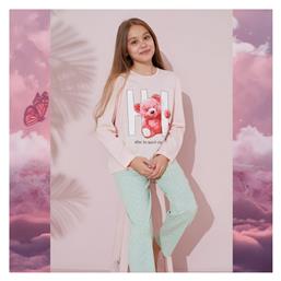 Sexen Παιδική Πιτζάμα Χειμωνιάτικη Βαμβακερή Ροζ