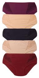 Sexen Βαμβακερά Γυναικεία Slip MultiPack Blue/Purple/LIght Beige/Beige/Bordeaux από το Closet22