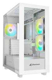 Sharkoon Rebel C60 RGB Gaming Midi Tower Κουτί Υπολογιστή με Πλαϊνό Παράθυρο Λευκό