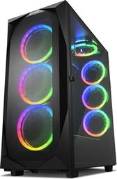 Sharkoon REV300 Gaming Full Tower Κουτί Υπολογιστή με Πλαϊνό Παράθυρο και RGB Φωτισμό Μαύρο από το e-shop
