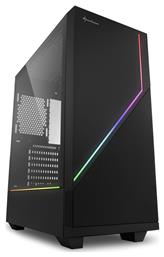 Sharkoon RGB Flow Gaming Midi Tower Κουτί Υπολογιστή με Πλαϊνό Παράθυρο Μαύρο