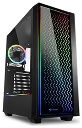 Sharkoon RGB Lit 200 Gaming Midi Tower Κουτί Υπολογιστή με Πλαϊνό Παράθυρο Μαύρο