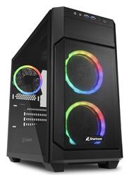 Sharkoon V1000 RGB Gaming Mini Tower Κουτί Υπολογιστή με Πλαϊνό Παράθυρο Μαύρο