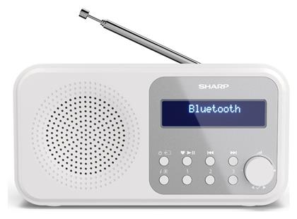 Sharp Tokyo Φορητό Ραδιόφωνο Επαναφορτιζόμενο DAB+ με Bluetooth και USB Λευκό