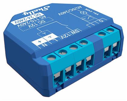 Shelly Plus 1 Smart Ενδιάμεσος Διακόπτης με Wi-Fi και Bluetooth